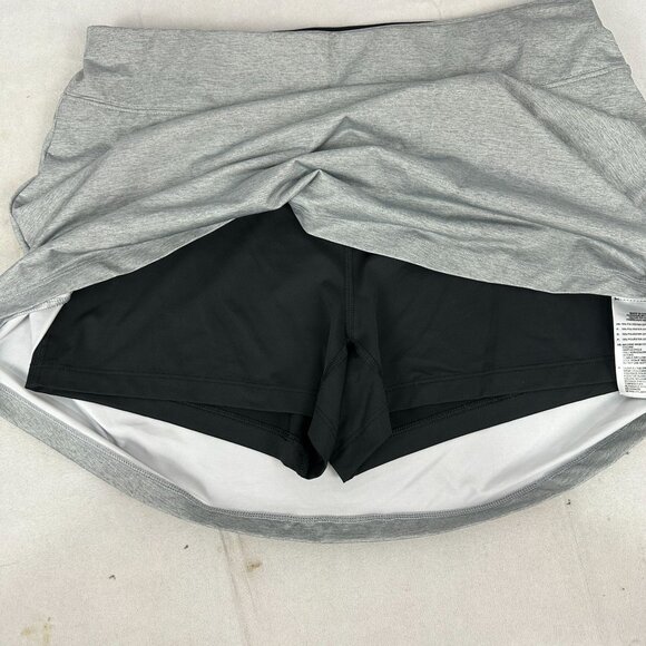 Prince Womens Athletic Skort With Built-In Shorts Medium Gray Polyester/Spandex - Picture 2 of 6
